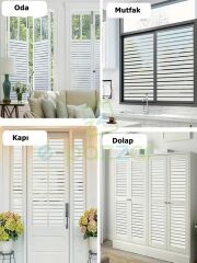 3 Metre X 60 Cm Uv Koruyucu Transparan 3D Buzlu Zebra Çizgili Cam Banyo Pencere Folyosu Statik Stick