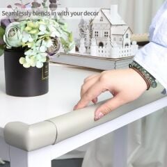 Gri Set 10'lu Köşe ve 2 Metre Sarmal Koruyucu Masa Sehpa Mobilya Şerit Kauçuk Koruyucu Yastık gri