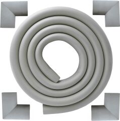 Gri Set 10'lu Köşe ve 2 Metre Sarmal Koruyucu Masa Sehpa Mobilya Şerit Kauçuk Koruyucu Yastık gri