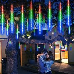 10lu Kayan Meteor Led Işık Renkli Bahçe Ev Dekor Süsleme Kayan Işıklar