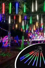 10lu Kayan Meteor Led Işık Renkli Bahçe Ev Dekor Süsleme Kayan Işıklar