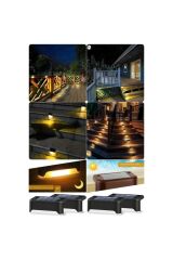 16lı Solar Güneş Enerjili Köşebent Led Merdiven Veranda Bahçe Balkon Led Lamba 16lı Set