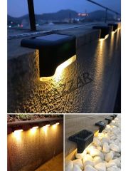 16lı Solar Güneş Enerjili Köşebent Led Merdiven Veranda Bahçe Balkon Led Lamba 16lı Set