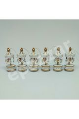 24lü Ahşap Mini Atlı Karınca Nostaljik El Yapımı Dekoratif Atlı Karınca 24 Adet Süs Krem