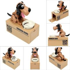 Hediyelik Köpek Kumbara Para Yiyen Yutan Köpek Kumbara Pilli Kumbara Renkli Hediyelik Kumbara