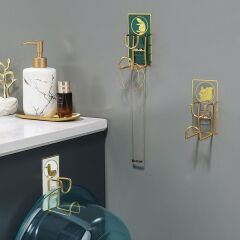 2 Adet Mutfak Banyo Askısı Figürlü Güçlü Kendinden Yapışkanlı Kapı Duvar Askısı Tekli Kanca 2 Adet