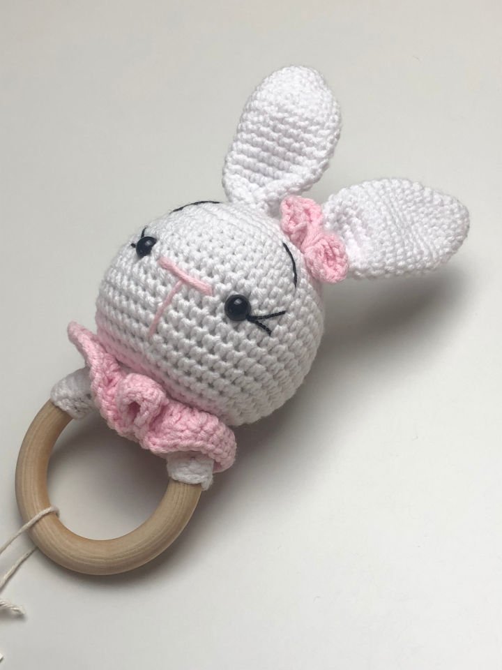 Amigurumi %100 Organik Pembe Çıngırak El Örgüsü