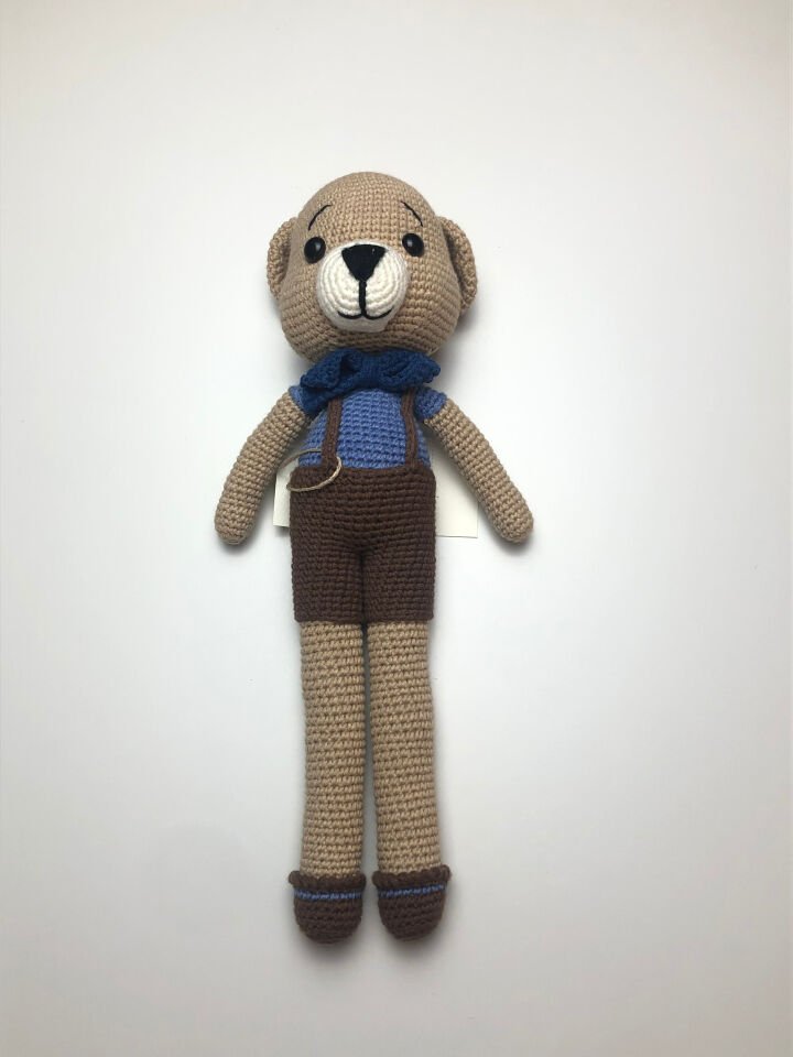 Amigurumi %100 Organik Kahverengi Oyuncak El Örgüsü