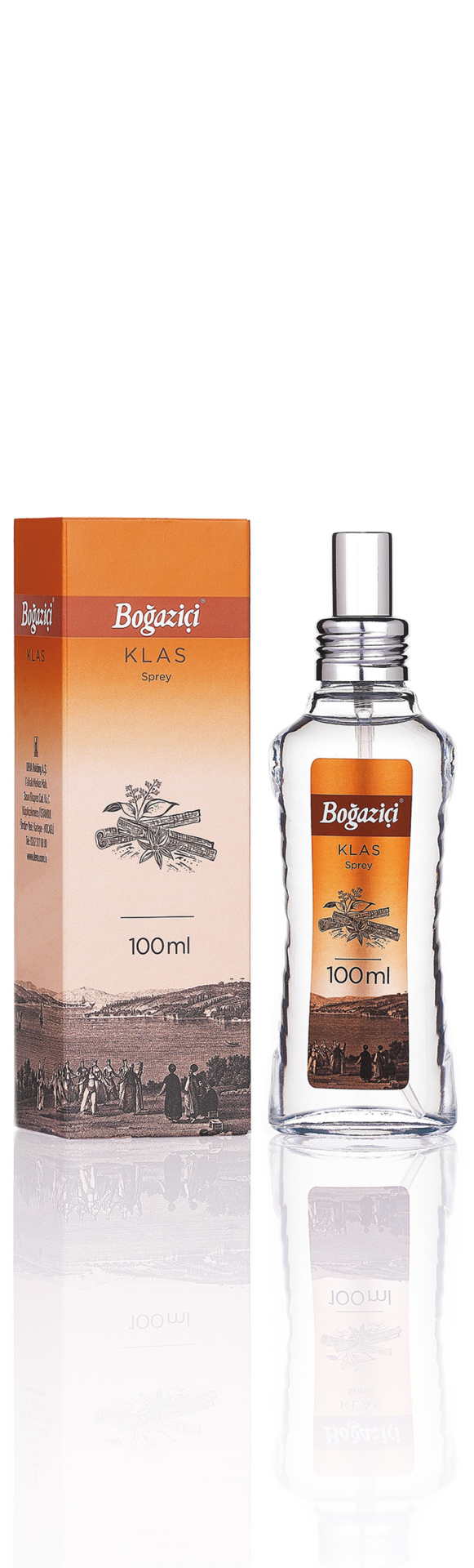 BOĞAZİÇİ KOLONYA CAM 100 ML SPREY KLAS
