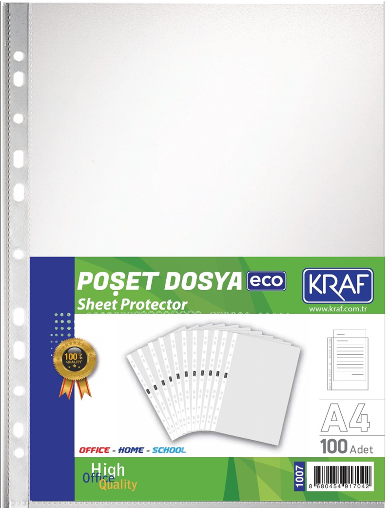 KRAF POŞET DOSYA A4 ECO 100LÜ 1007