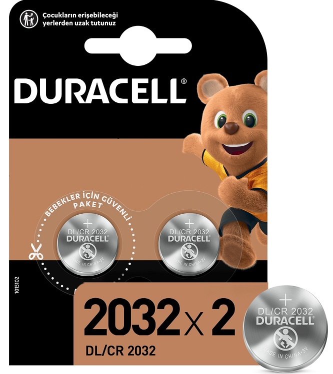 DURACELL PİL DÜĞME 3V 2 Lİ 2032