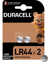 DURACELL PİL DÜĞME 1,5V 2 Lİ LR44