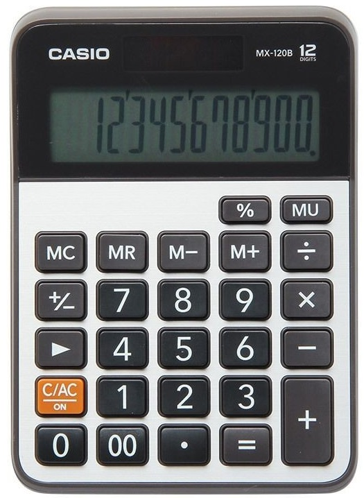 CASIO HESAP MAKİNESİ MASAÜSTÜ MX-120B 12 HANE