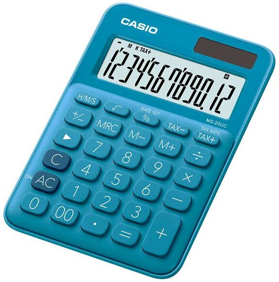 CASIO HESAP MAKİNESİ MASAÜSTÜ MS-20UC-BU 12 HANE