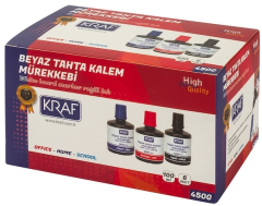 HB KRAF BEYAZ TAHTA KALEM MÜR.100ml SİYAH 6LI 450G