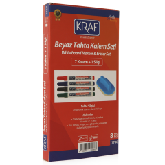 KRAF BEYAZ TAHTA KALEMİ & SİLGİ SET 8 Lİ 778G