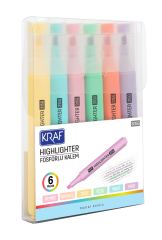 KRAF FOSFORLU KALEM TRIO PASTEL 315G 6 LI
