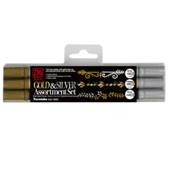 ZIG METALİK YAZI KALEM SETİ GOLD&SILVER MS/3VGS 3LÜ
