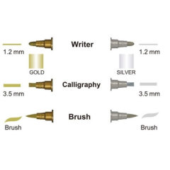 ZIG METALİK YAZI KALEM SETİ GOLD&SILVER MS/3VGS 3LÜ