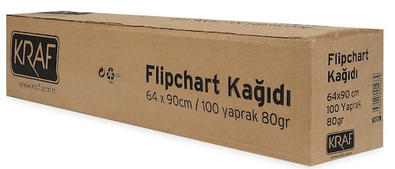 KRAF FLIPCHART KAĞIDI RULO 64x90cm 100YP 702G