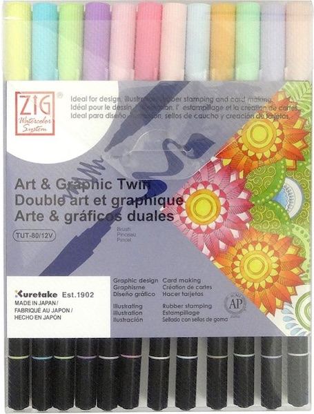 ZIG ART&GRAPHIC TWIN TUT-80/12VPA 12Lİ PASTEL