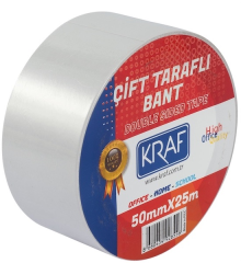 KRAF ÇİFT TARAFLI BANT 50MMX25M 2550G
