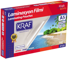 KRAF LAMİNASYON FİLMİ PARLAK A5 100MIC 100LÜ 2122