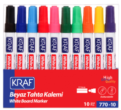 KRAF BEYAZ TAHTA KALEMİ DOLDURULABİLİR 770-10 10 LU SET