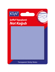 KRAF YAPIŞKANLI NOT KAĞIDI 76X76   50 YP. ŞEFFAF MOR 7676TR