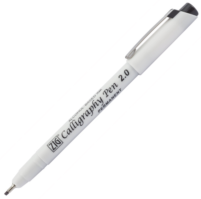 ZIG KALİGRAFİ KALEMİ PERMANENT 2,0MM PCA-210 SİYAH