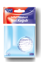 KRAF YAPIŞKANLI NOT KAĞIDI 76X76 100 YP. ŞEFFAF KARIŞIK 7676TR