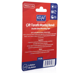 KRAF MONTAJ BANDI ÇİFT TARAFLI EXTRA GÜÇLÜ DIŞ MEKAN 19mm x 1,5m 2520G