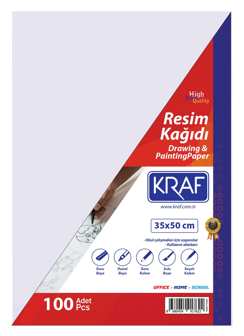 KRAF RESİM KAĞIDI 35x50 100 LÜ