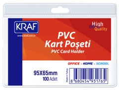 KRAF KART POŞETİ PVC YATAY 95x65 MM 100 LÜ