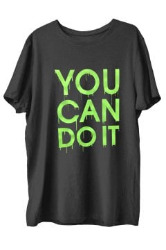 TOP GLORY Youcan Baskılı Penye Boks  Sporcu T-shirt