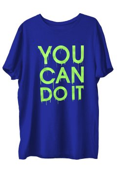 TOP GLORY Youcan Baskılı Penye Boks  Sporcu T-shirt
