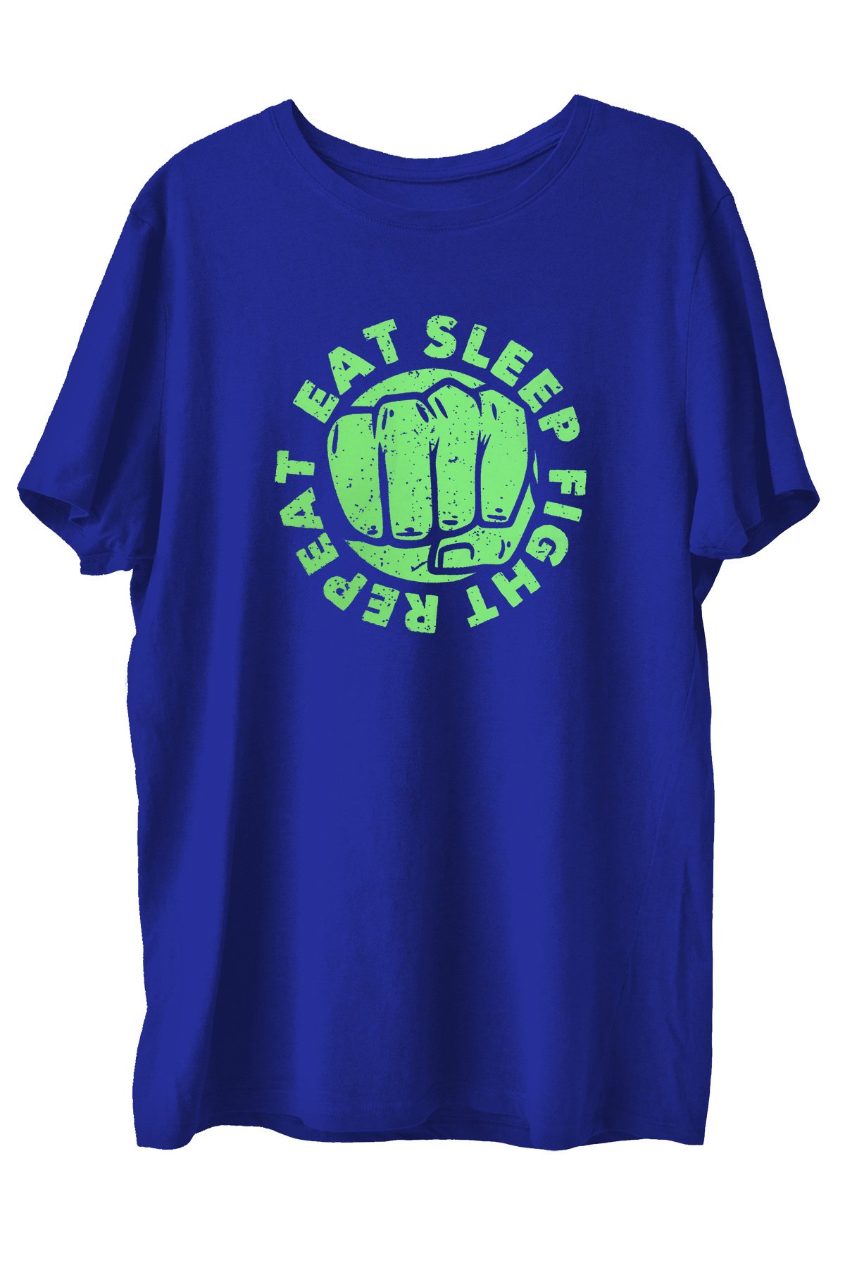 TOP GLORY Eatsleep  Baskılı Penye Boks  Sporcu T-shirt