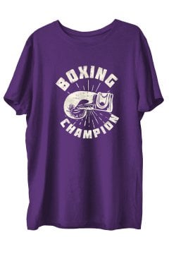TOP GLORY Boxing  Baskılı Penye Boks  Sporcu T-shirt