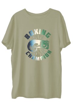 TOP GLORY BoxingX  Baskılı Penye Boks  Sporcu T-shirt