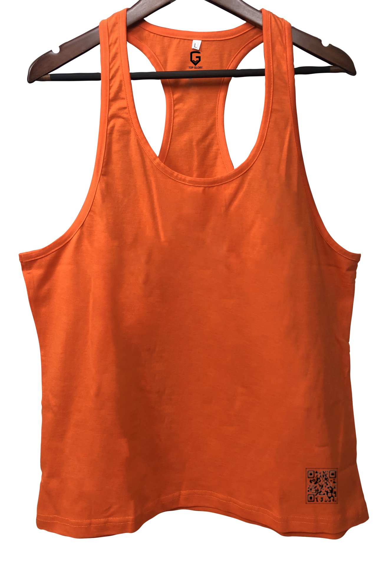 TOP GLORY Basic  Turuncu Fitness Gym Tank Top Sporcu Atleti