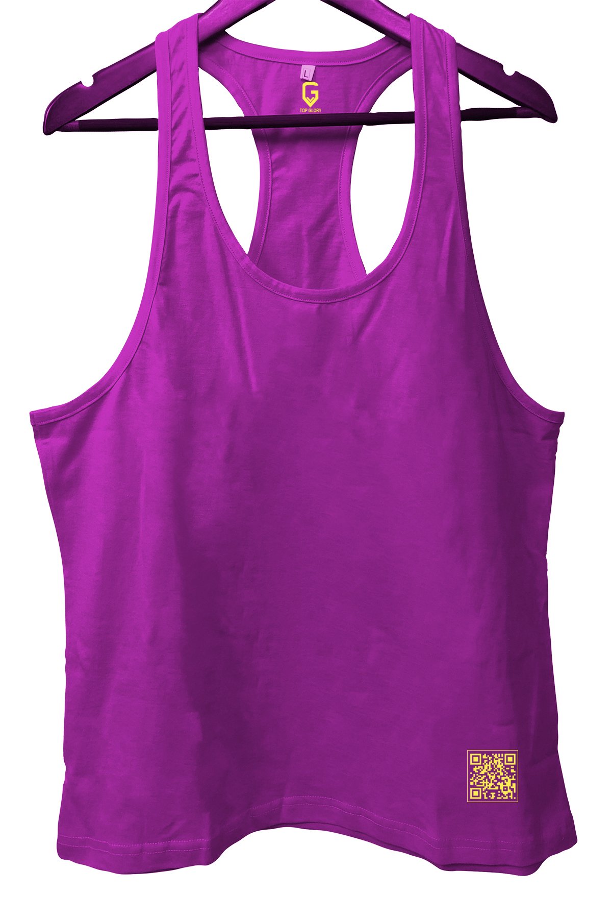 TOP GLORY Basic Fuşya  Fitness Tank Top Sporcu Atleti