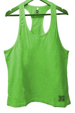 TOP GLORY Basic Fıstık Yeşili  Fitness Tank Top Sporcu Atleti