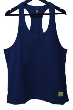 TOP GLORY Basic Lacivert Fitness Tank Top Sporcu Atleti