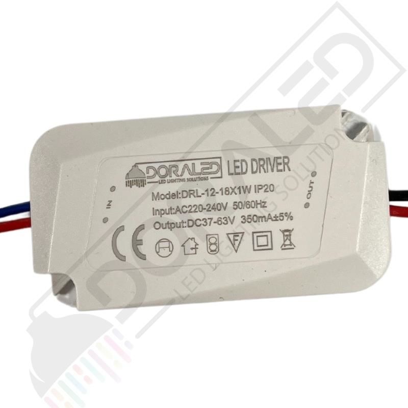 12-18X1W 350Ma 37-63V Power Led Driver IP20 Power Led Sürücü