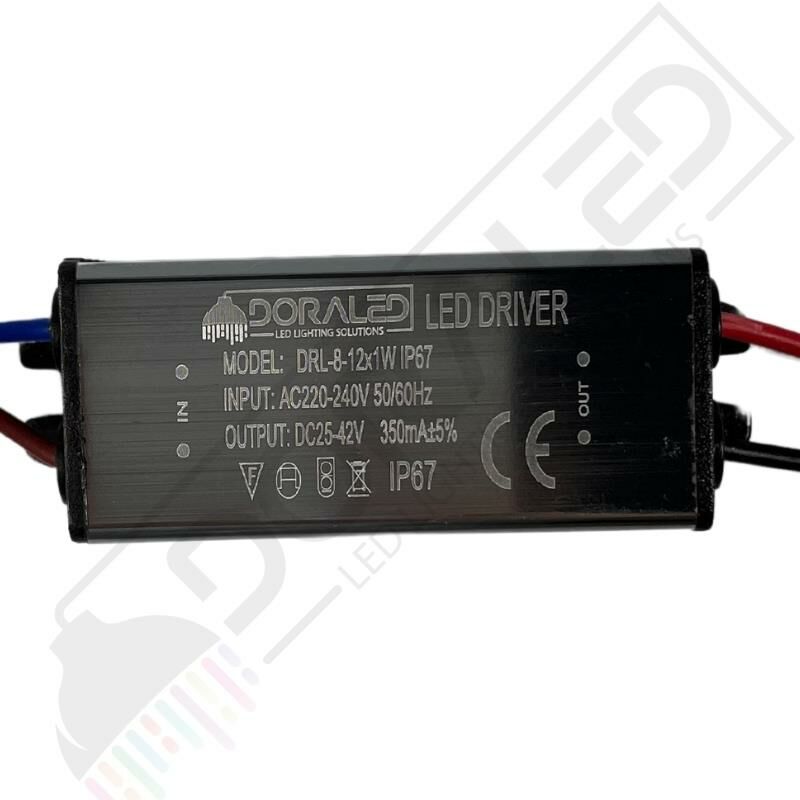 8-12X1W 350Ma 25-42V Power Led Driver IP67 Power Led Sürücü