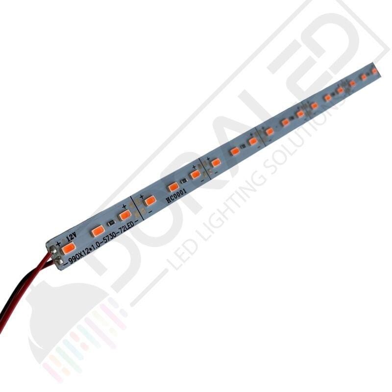 12 Volt BANTLI 5730 Ledli Led Bar Alüminyum Çubuk Led 72 Ledli Amber (Sarı)