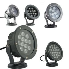 Bahce ve  Ağaç Led Aydınlatma Armatürleri Mavi 24W (Dış Çapı 20,5cm ) Işık Güçü=240W-3360lm