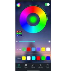 Bluetooth Cep Telefonundan RGB Şerit LED Kontrol Modülü 6A 5-24V