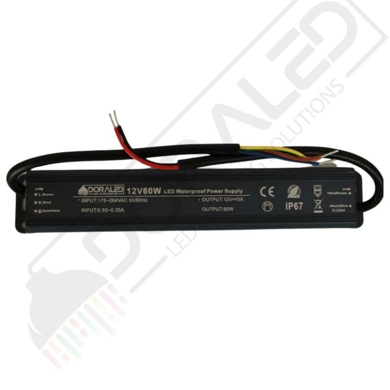 12 Volt 5 Amper IP67 Su Geçirmez Dış Cephe Led Adaptör 60 Watt