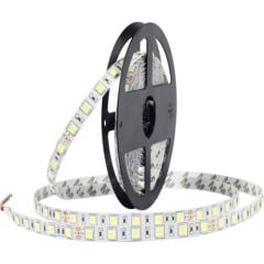 12V 3 Çipli 5050 Natural Beyaz Şerit Led IP20 Metrede 60 Led (5 Metr